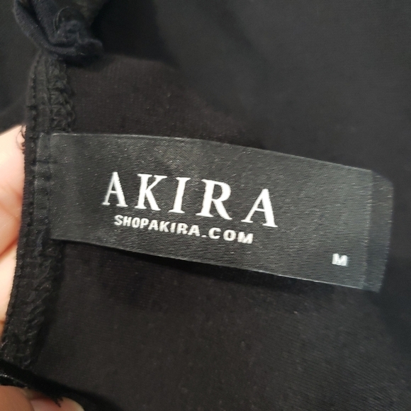 Akira Spaguetti Straps Black Mini Dress Size Medium - Picture 8 of 10